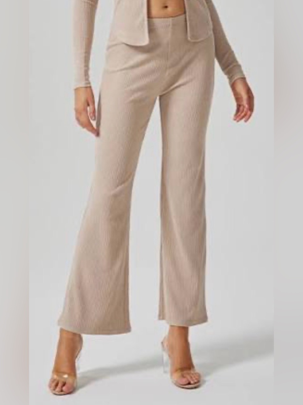 MOVE THEOLOGY Ribbed Flare pull on pants size women’s extra small
